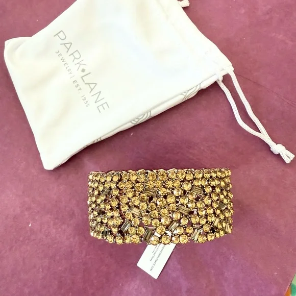 Park Lane Majesty Gold Stretch Bangle - Picture 7 of 8